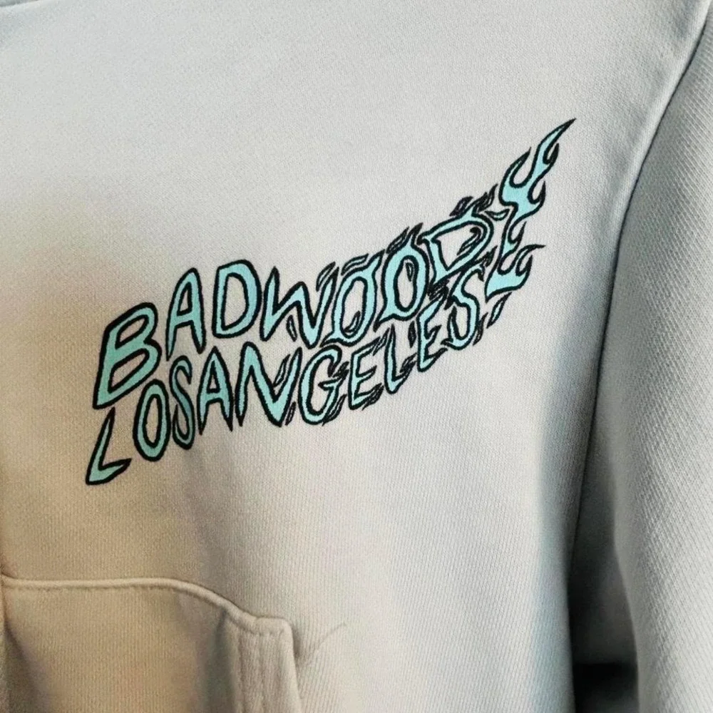 Badwood Los Angeles cropped zip-up hoodie Size Small - Picture 2 of 7